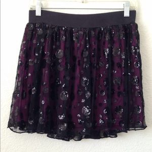 FINAL MARKDOWN JUNIORS' D-Signed Tulle Sequined Overlay skirt l